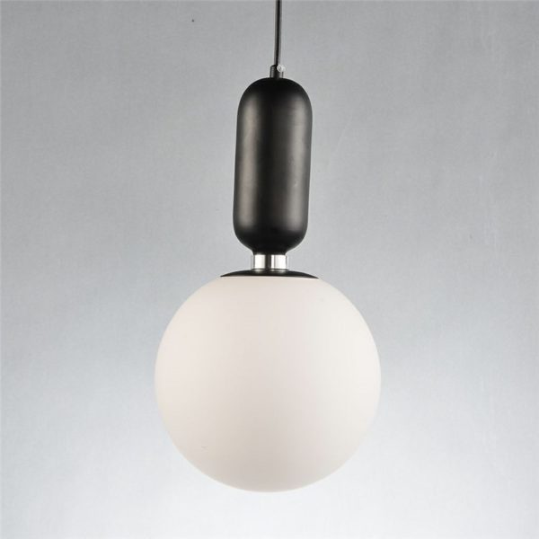 Nordic Modern Metal Frosted Glass Light Modern Minimalist Creative Study Room Bedroom Bar Pendant Light Single Light 3 Options - Image 3