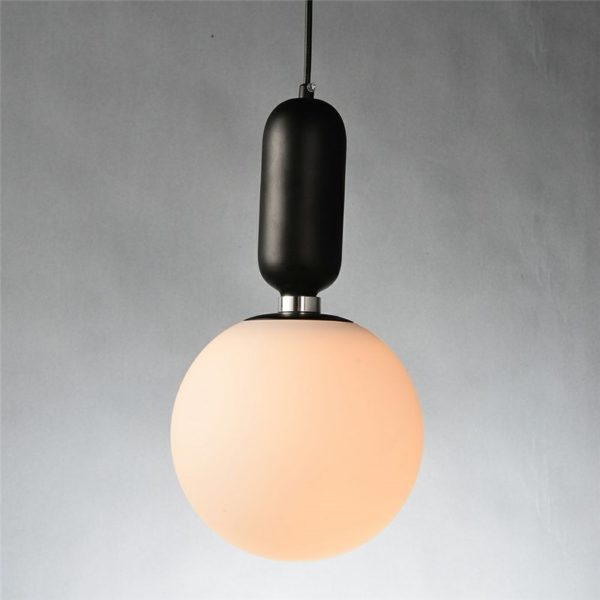 Nordic Modern Metal Frosted Glass Light Modern Minimalist Creative Study Room Bedroom Bar Pendant Light Single Light 3 Options - Image 4