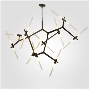 Contemporary Simple Chandelier Aluminium Alloy Spray Painting Pendant Light Creative Branch Pendant Light