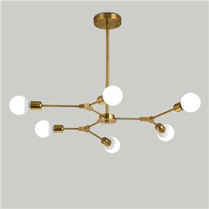 Nordic Simple Pendant Light Electroplating Y Shape Branch Pendant Light Black/Golden Pendant Light