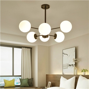 Nordic Simple Chandelier Spray Painting Pendant Light Living Room Bedroom Office Light