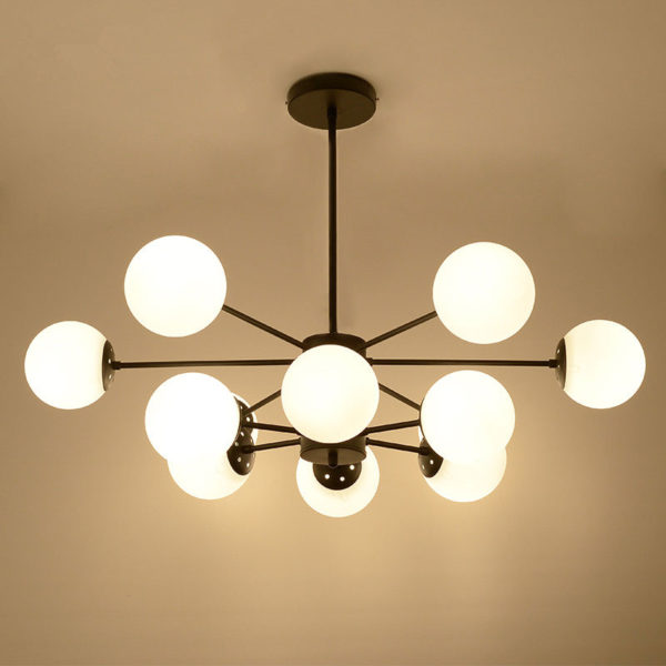 Nordic Simple Chandelier Spray Painting Pendant Light Living Room Bedroom Office Light - Image 6