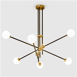 Contemporary Simple Pendant Light Frosted Spray Painting Pendant Light Geometry Lines Light