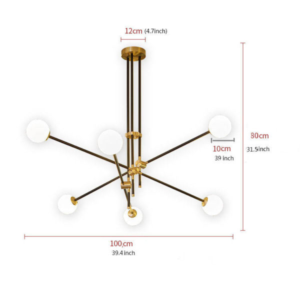 Contemporary Simple Pendant Light Frosted Spray Painting Pendant Light Geometry Lines Light - Image 2