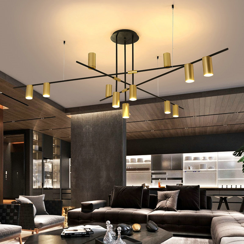 Nordic Simple Pendant Light Electroplating Iron Pendant Light Living Room Study Light KM Lighting