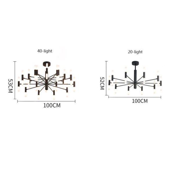Modern LED Chandelier Electroplating Living Room Bedroom Dining Room Office Lighting - Image 2