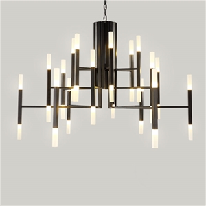 Contemporary Simple Chandelier Electroplating LED Pendant Light Living Room Bedroom Dining Room Light