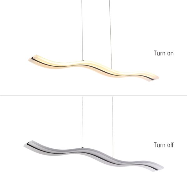 Wave Led Light Modern Contemporary LED Living Room Bedroom Dining Room Lighting Ideas Lighting Study Room Office Kids Room - Image 5