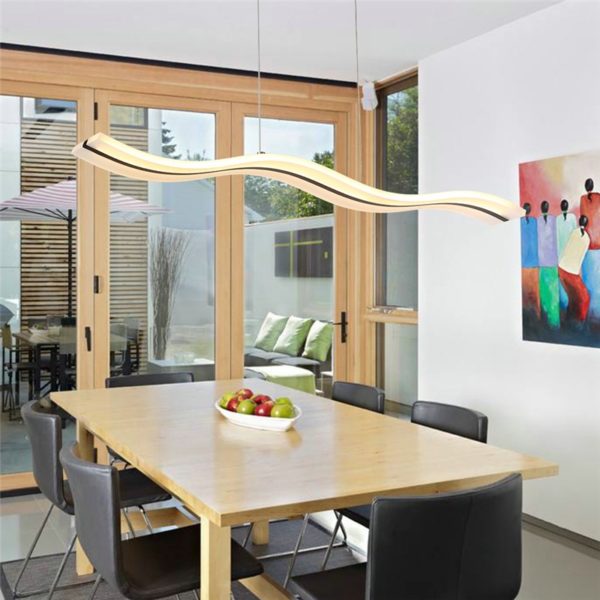 Wave Led Light Modern Contemporary LED Living Room Bedroom Dining Room Lighting Ideas Lighting Study Room Office Kids Room - Image 3