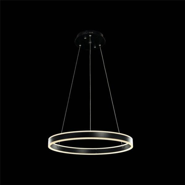 Nordic Modern LED Light Black Round Restaurant Bar Simple Creative Pendant Light Single Light - Image 6