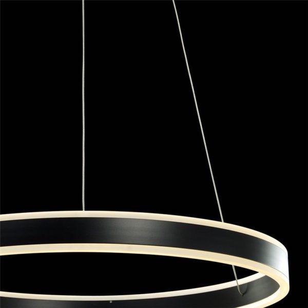 Nordic Modern LED Light Black Round Restaurant Bar Simple Creative Pendant Light Single Light - Image 4