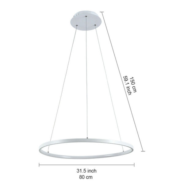 Modern LED Pendant Light LED Circle Ceiling Light 40W Energy Saving - Image 3