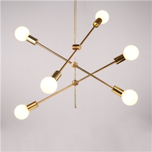 Nordic Simple Pendant Light Electrolplating Golden Pendant Light Living Room Study Light