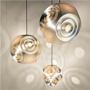 Nordic Simple Pendant Light Stainless Steel Hollow Planet Shape Pendant Light Bedroom Living Room Light
