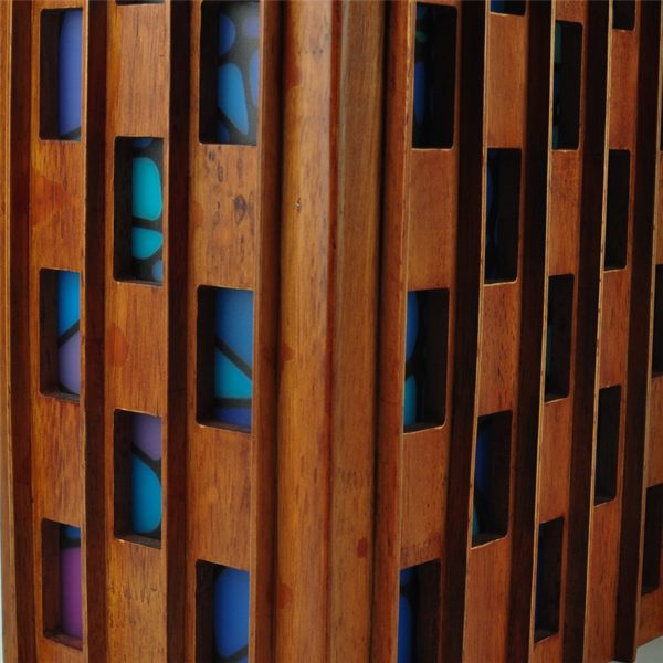 Wooden Pendant Light Industrial Loft Pendant Light with Mosaic Texture - Image 5