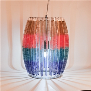 Lantern Shape Pendant Light Nordic Acrylic Pendant Light Rotating Braided Colored Light