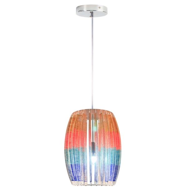Lantern Shape Pendant Light Nordic Acrylic Pendant Light Rotating Braided Colored Light - Image 4