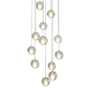 LED Crystal Ball Pendant Light Modern Crystal Pendant Light Bedroom Living Room Study Light