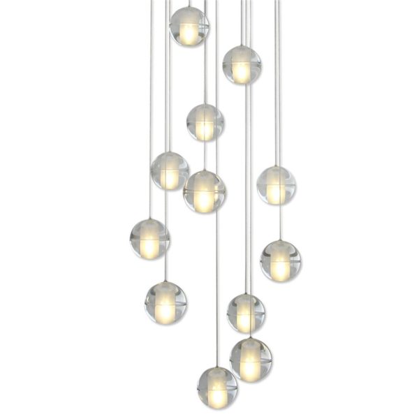 LED Crystal Ball Pendant Light Modern Crystal Pendant Light Bedroom Living Room Study Light - Image 6