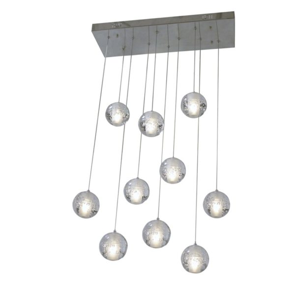 LED Crystal Ball Pendant Light Modern Crystal Pendant Light Bedroom Living Room Study Light - Image 5