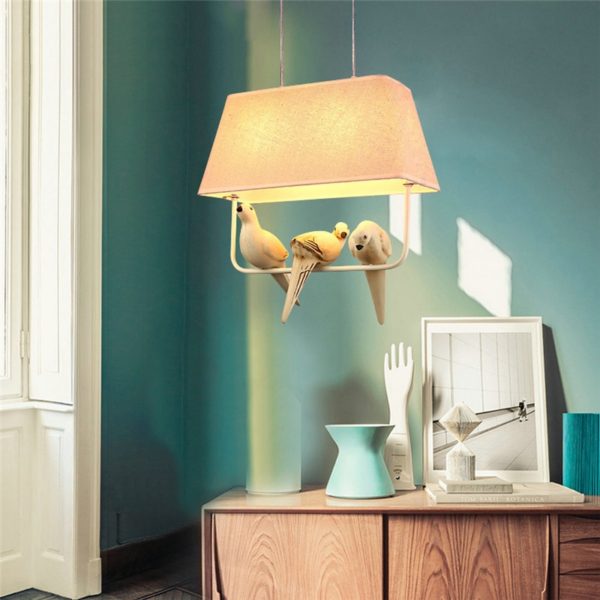 American Rural Style Creative Bird Pendant Light Living Room Bedroom Bar Light - Image 5