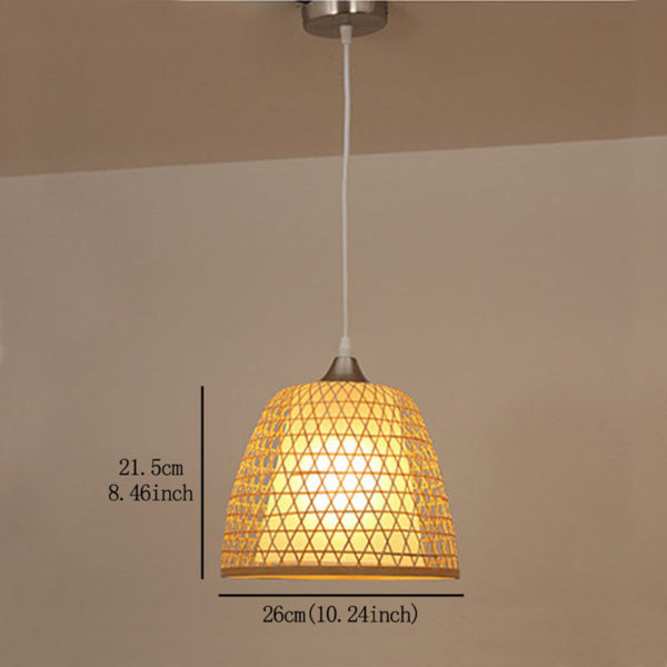 Simple Bamboo Pendant Light Creative Hollow Pendant Light Vestibule Balcony Cloakroom Lighting - Image 9