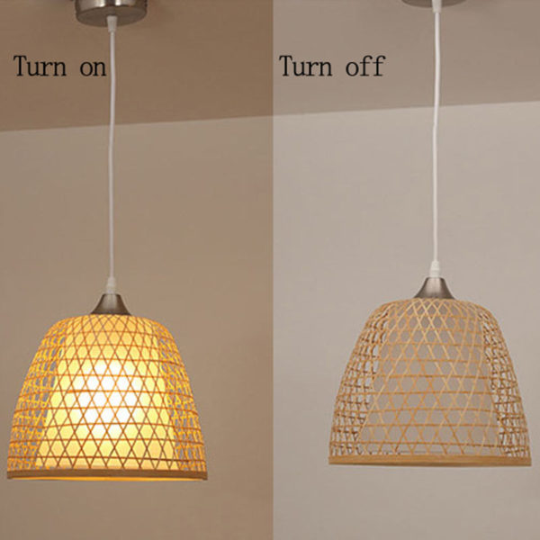 Simple Bamboo Pendant Light Creative Hollow Pendant Light Vestibule Balcony Cloakroom Lighting - Image 2