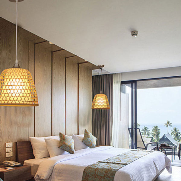 Simple Bamboo Pendant Light Creative Hollow Pendant Light Vestibule Balcony Cloakroom Lighting - Image 3