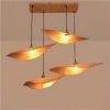 Creative Leaf Pendant Light Contemporary Bamboo Pendant Light Living Room Bedroom Tearoom Lighting
