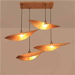 Creative Leaf Pendant Light Contemporary Bamboo Pendant Light Living Room Bedroom Tearoom Lighting