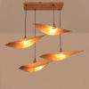 Creative Leaf Pendant Light Contemporary Bamboo Pendant Light Living Room Bedroom Tearoom Lighting - Image 7