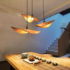 Creative Leaf Pendant Light Contemporary Bamboo Pendant Light Living Room Bedroom Tearoom Lighting - Image 4