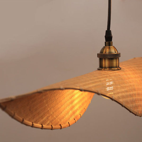 Creative Leaf Pendant Light Contemporary Bamboo Pendant Light Living Room Bedroom Tearoom Lighting - Image 6