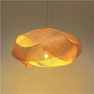 Modern Twisted Pendant Light Creative Bamboo Pendant Light Living Room Bedroom Study Lighting