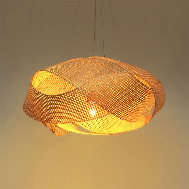 Modern Twisted Pendant Light Creative Bamboo Pendant Light Living Room Bedroom Study Lighting - Image 7