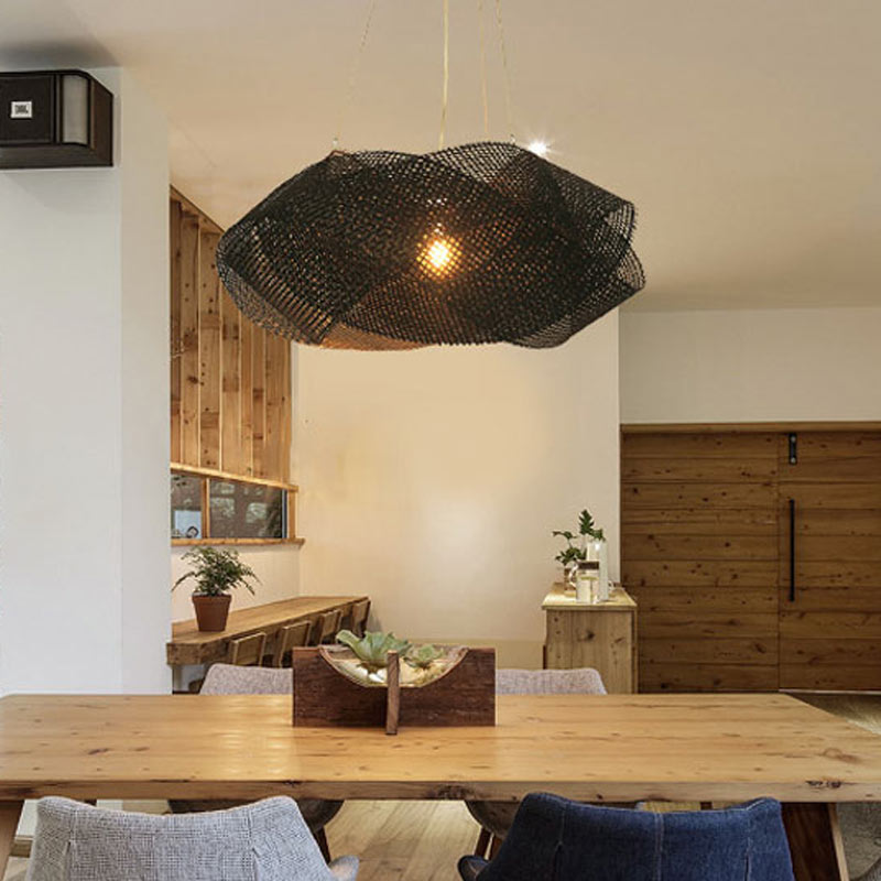 Modern Twisted Pendant Light Creative Bamboo Pendant Light Living Room Bedroom Study Lighting - Image 8