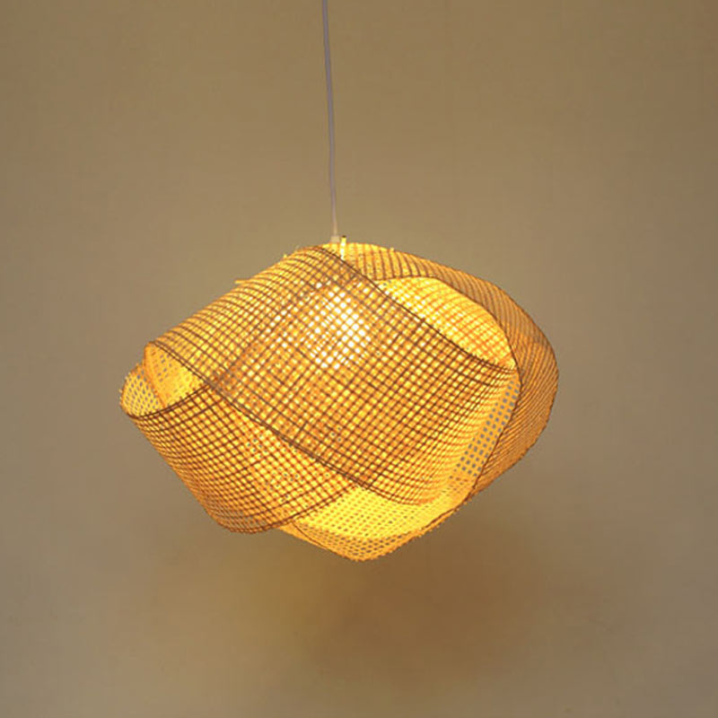 Modern Twisted Pendant Light Creative Bamboo Pendant Light Living Room Bedroom Study Lighting - Image 4