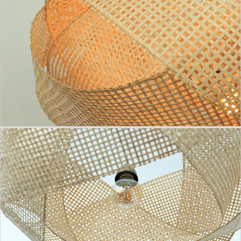 Modern Twisted Pendant Light Creative Bamboo Pendant Light Living Room Bedroom Study Lighting - Image 6