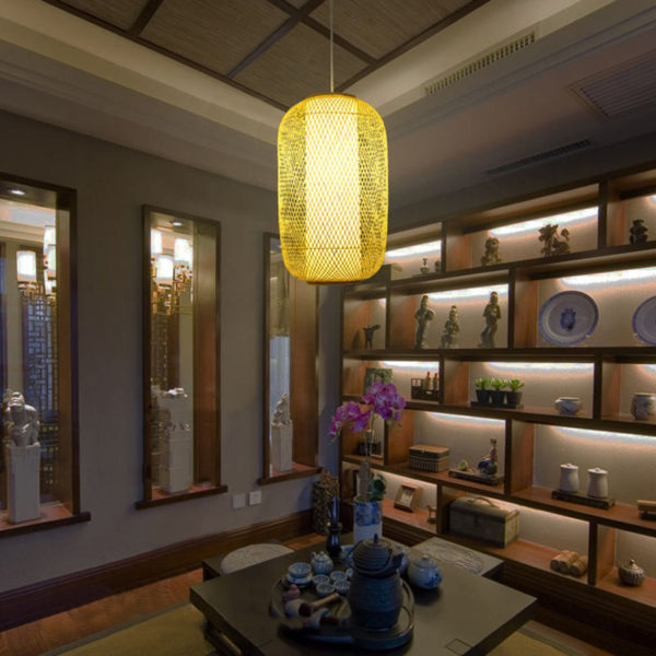 Woven Bamboo Pendant Light Special Round Pendant Light Dining Room Living Room Bedroom Balcony Hallway Lantern - Image 4