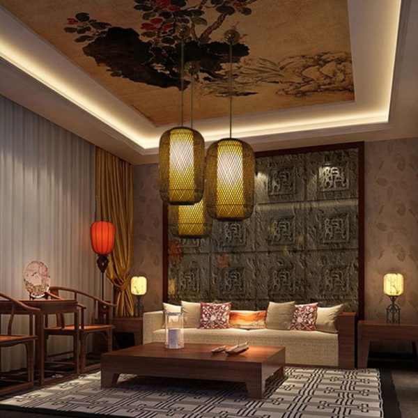 Woven Bamboo Pendant Light Special Round Pendant Light Dining Room Living Room Bedroom Balcony Hallway Lantern - Image 6