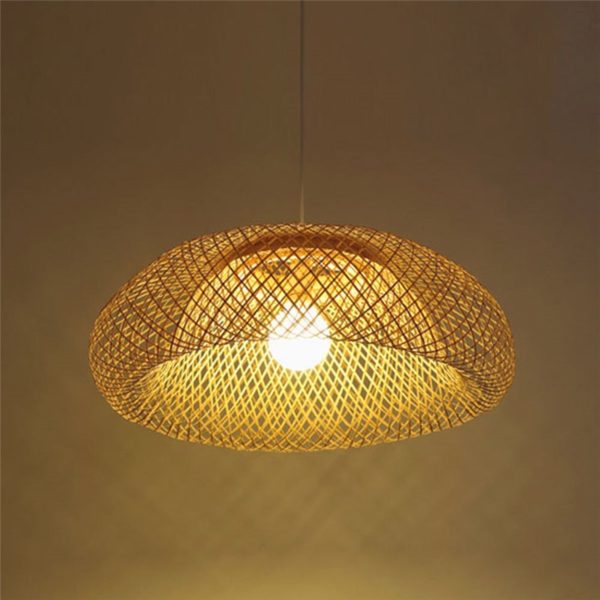 Creative Bamboo Pendant Light Simple Dome Pendant Light Living Room Lobby Hotel Room Lighting - Image 7