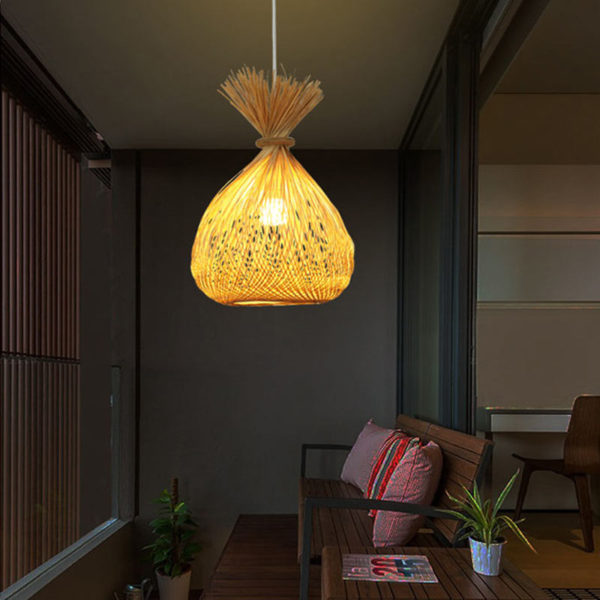 Creative Candy Pendant Light Modern Bamboo Pendant Light Dining Room Hallway Lighting - Image 4