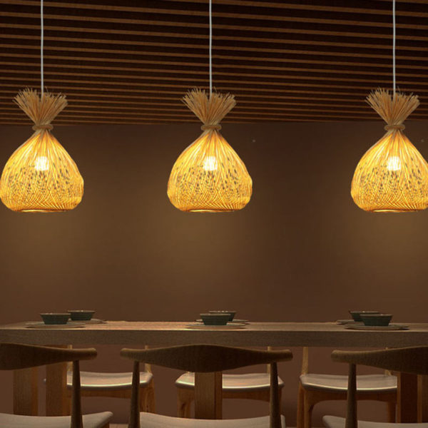 Creative Candy Pendant Light Modern Bamboo Pendant Light Dining Room Hallway Lighting - Image 5