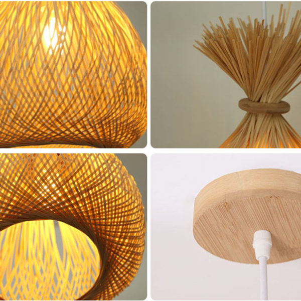 Creative Candy Pendant Light Modern Bamboo Pendant Light Dining Room Hallway Lighting - Image 6