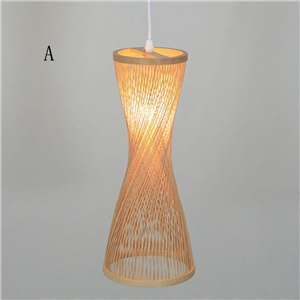 Spiral Bamboo Pendant Light Modern Hollow Pendant Light Living Room Bedroom Study Decorative Lighting