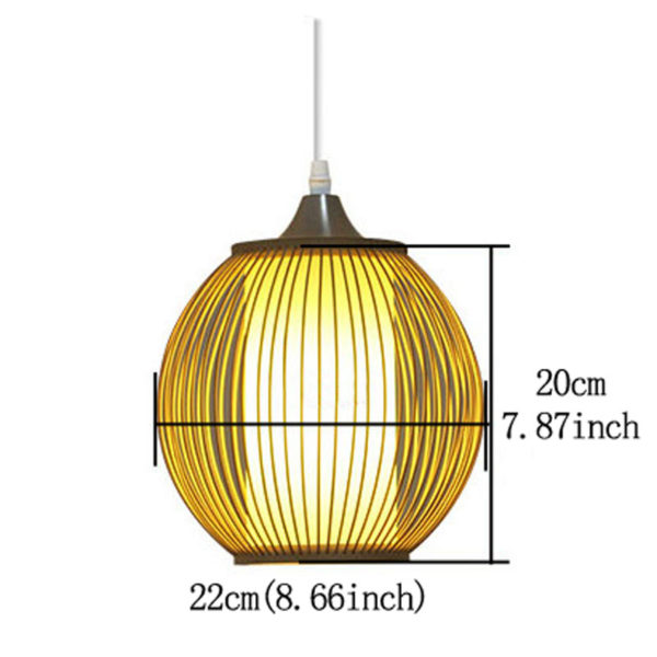 Modern Rural Pendant Light Simple Bamboo Pendant Light Study Hallway Bedside Lighting - Image 9