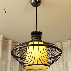 Industrial Bamboo Pendant Light Creative Hollow Pendant Light Dining Room Tearoom Lighting