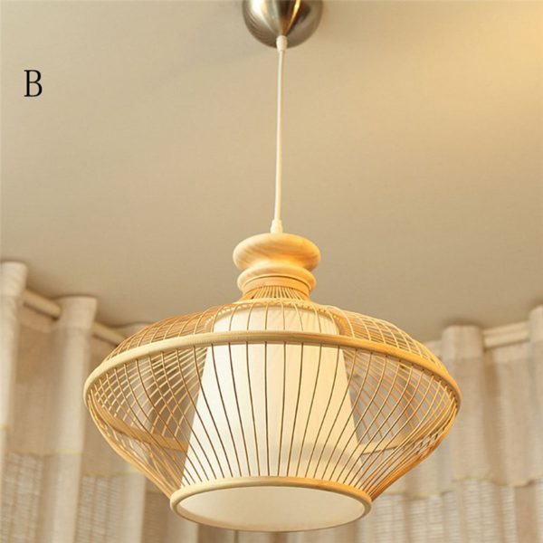 Industrial Bamboo Pendant Light Creative Hollow Pendant Light Dining Room Tearoom Lighting - Image 8