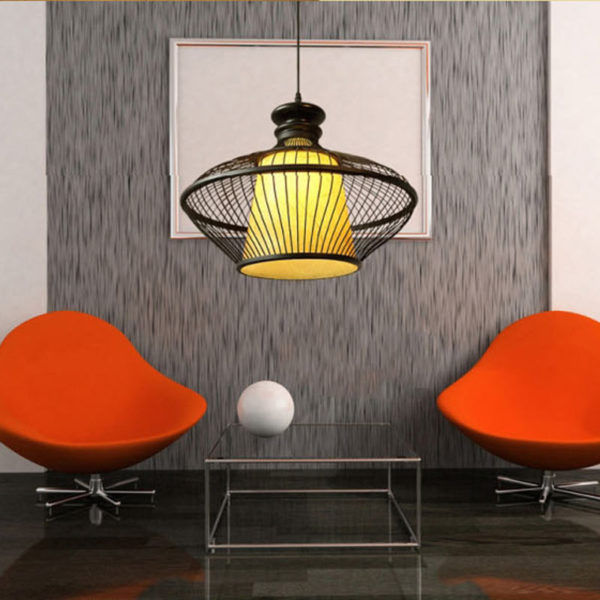 Industrial Bamboo Pendant Light Creative Hollow Pendant Light Dining Room Tearoom Lighting - Image 2