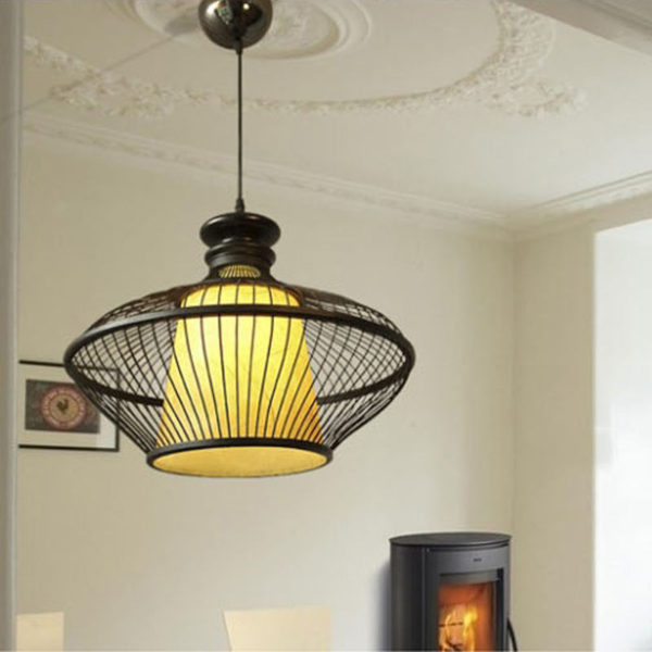 Industrial Bamboo Pendant Light Creative Hollow Pendant Light Dining Room Tearoom Lighting - Image 4